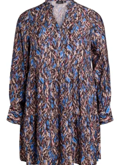 A-Linien-Kleid mit Rüschenkragen