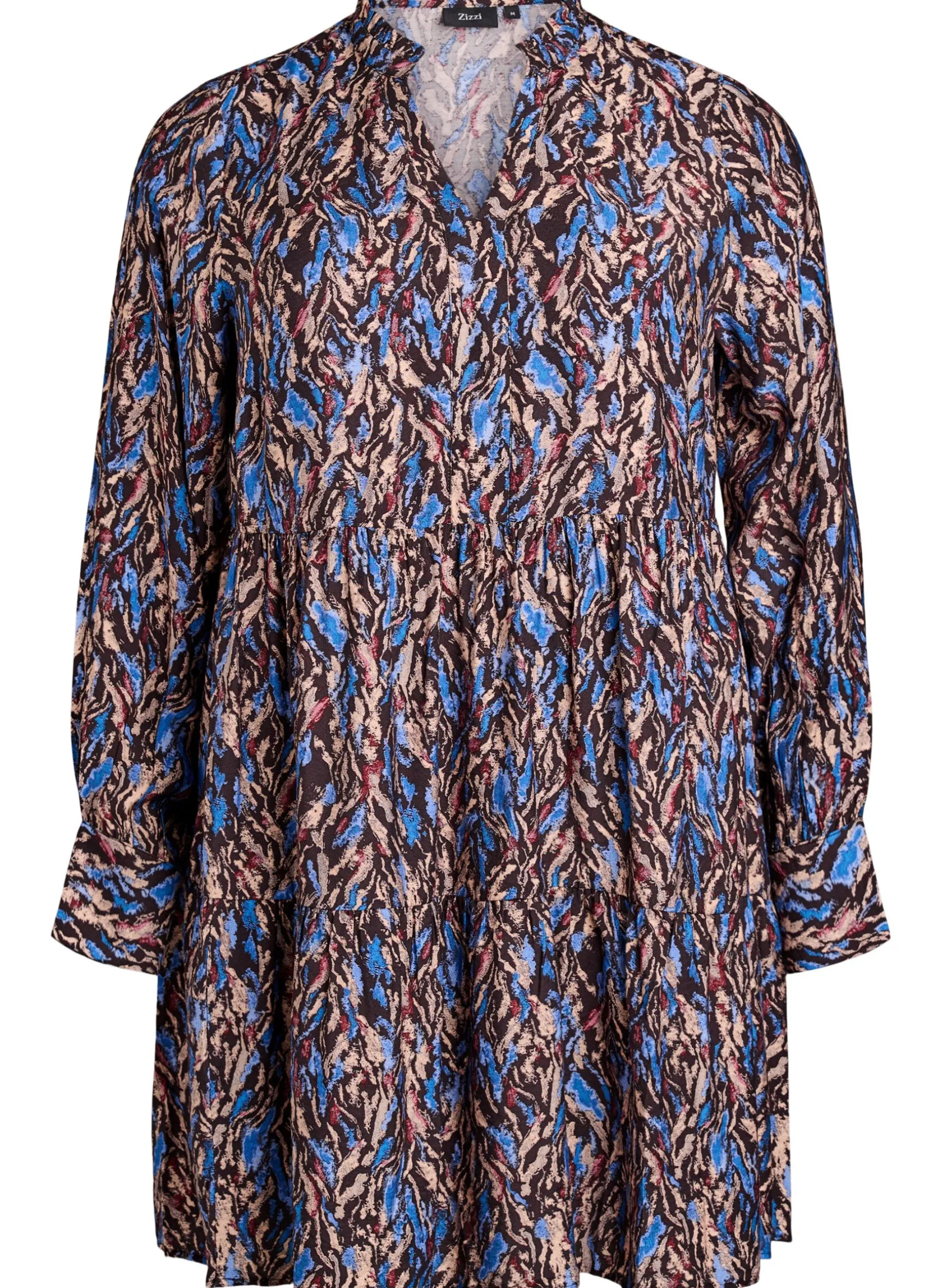 A-Linien-Kleid mit Rüschenkragen