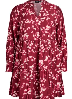 A-Linien-Kleid mit Rüschenkragen