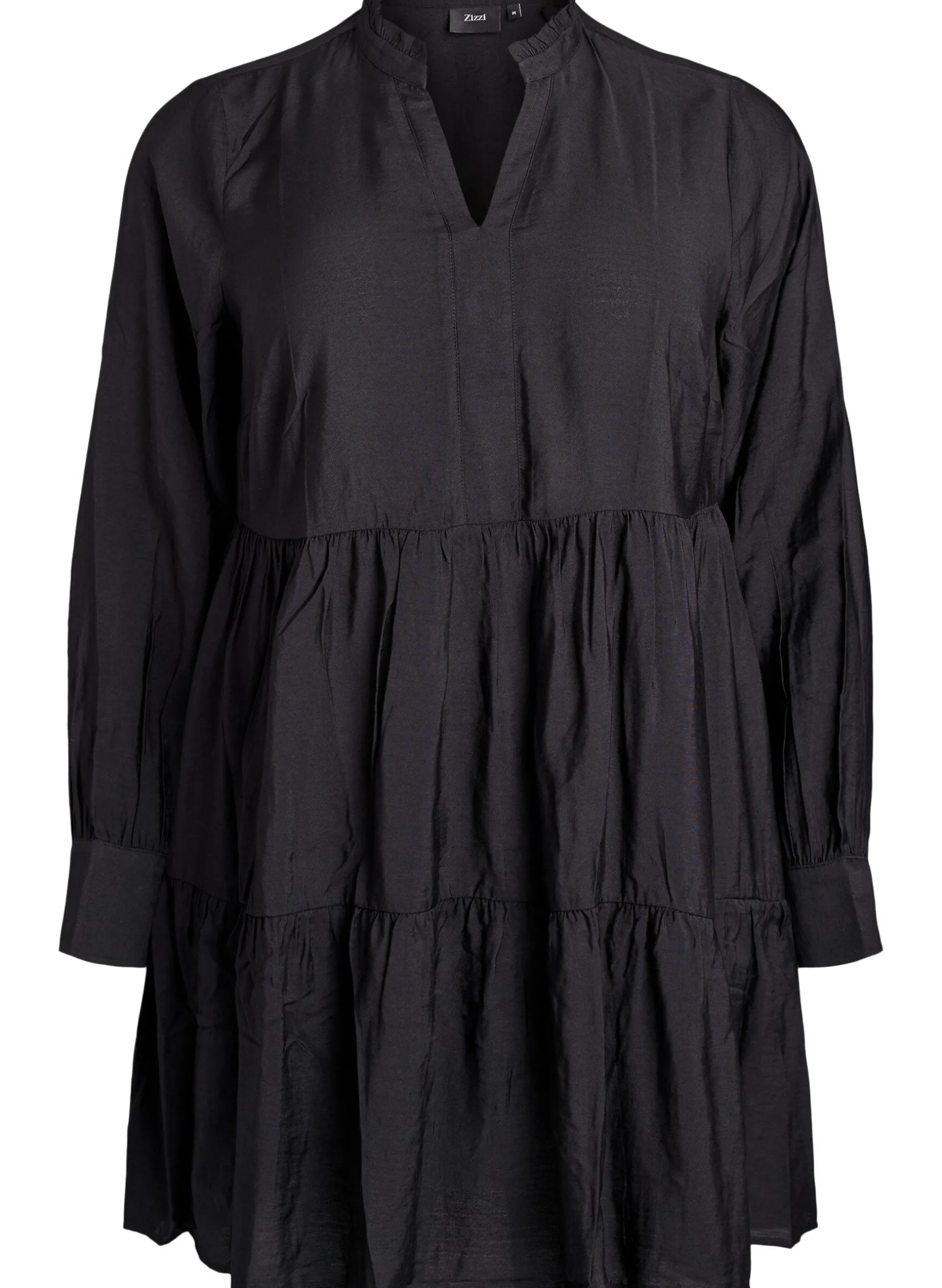 A-Linien-Kleid mit Rüschenkragen