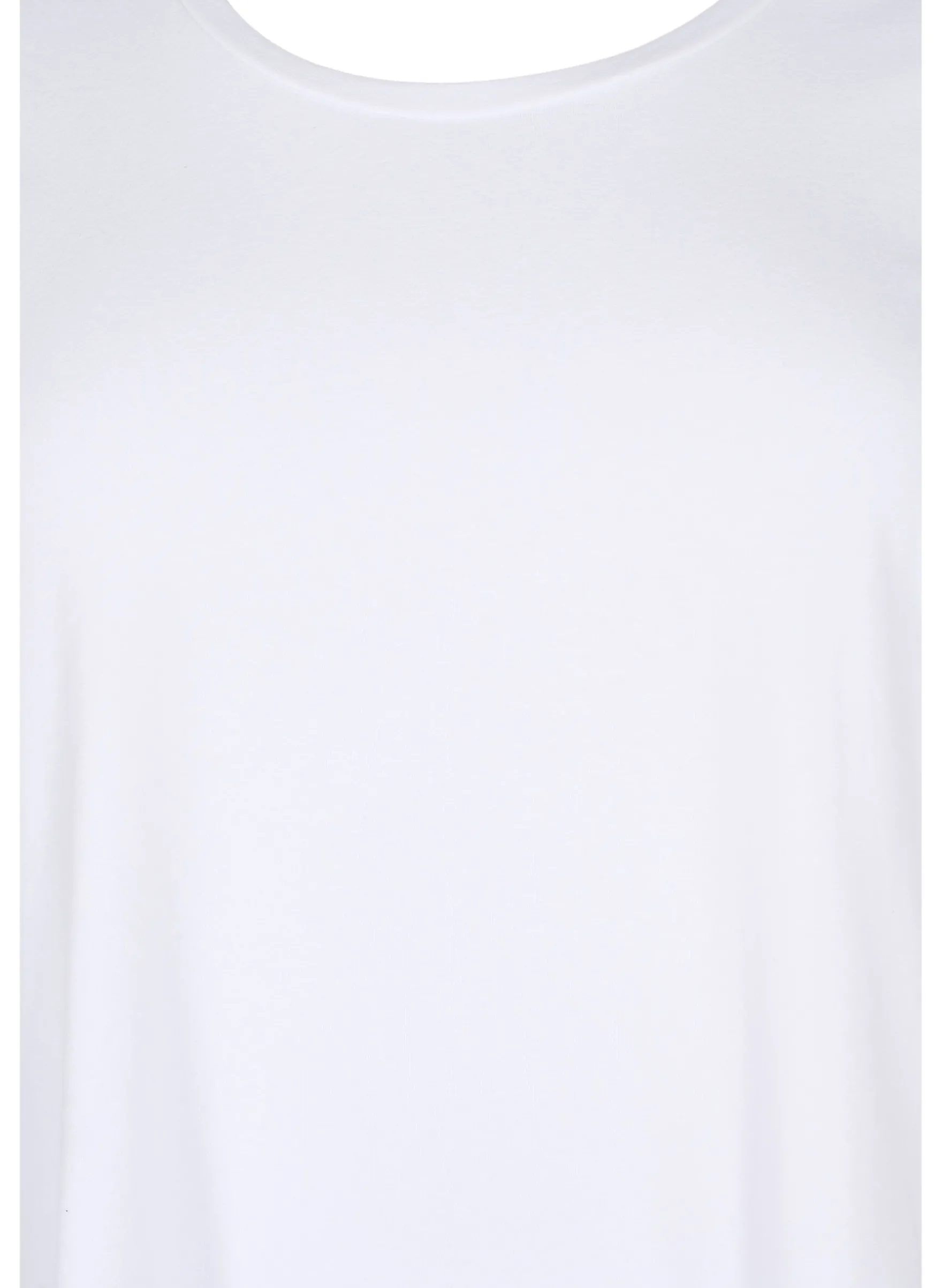 Basic T-Shirt aus Baumwolle mit 3/4-Ärmeln
