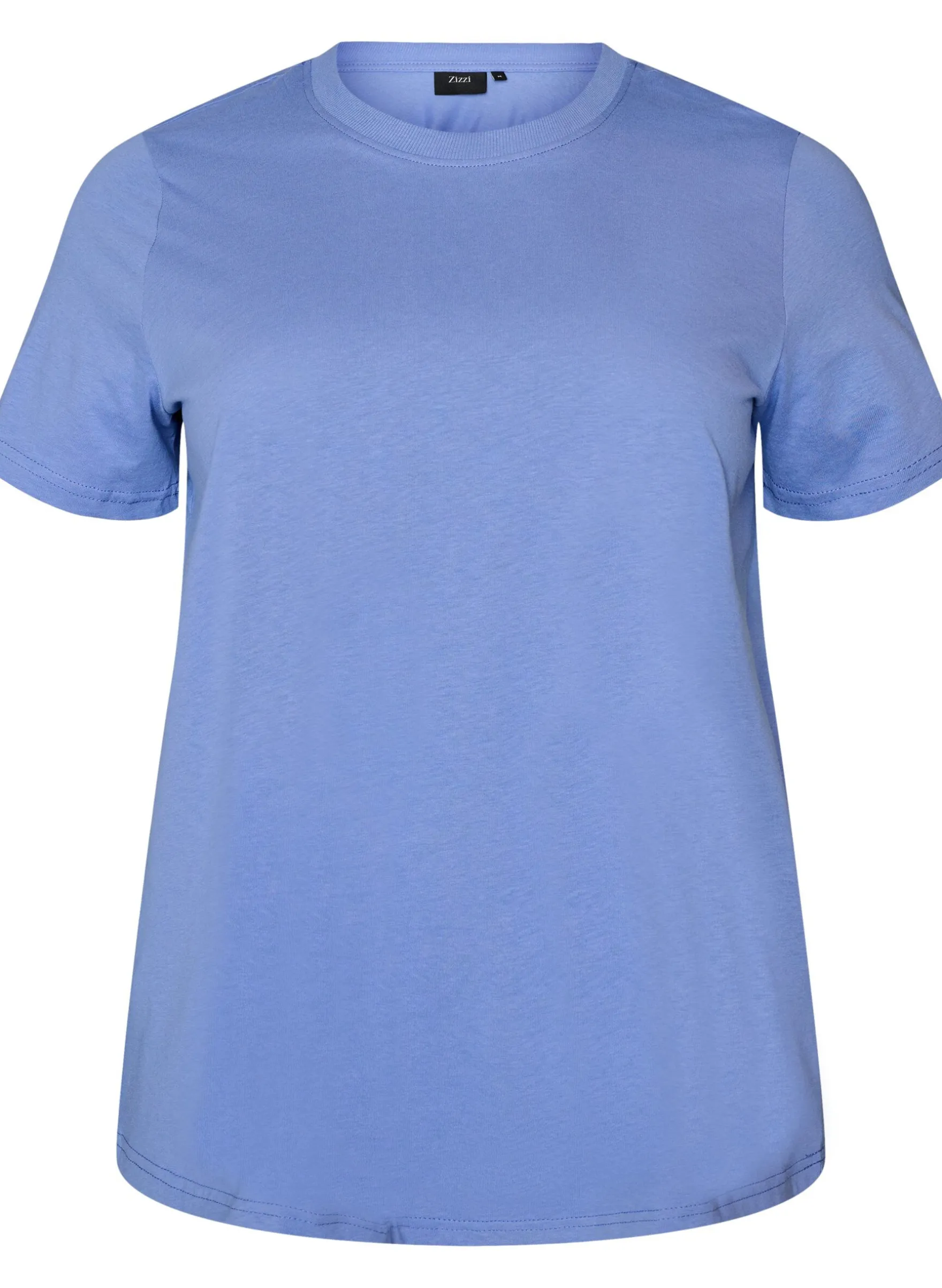 Basic T-Shirt aus Baumwolle mit Rundhalsausschnitt