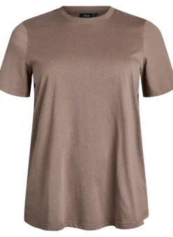 Basic-T-Shirt aus Baumwolle mit Rundhalsausschnitt