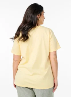 Basic-T-Shirt aus Baumwolle mit Rundhalsausschnitt