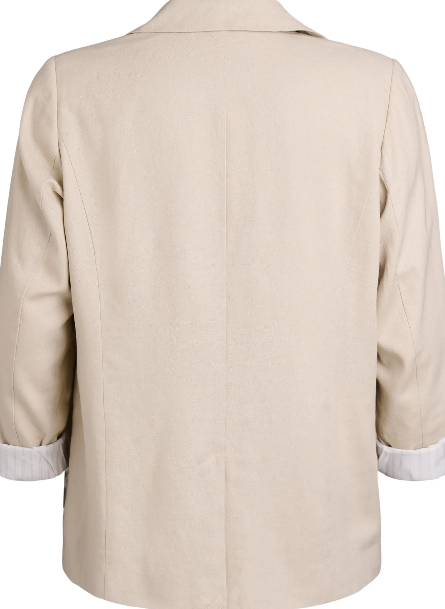Blazer aus Leinen und Viskose mit Revers und Taschen
