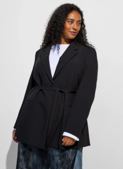 Blazer mit abnehmbarem Bindegürtel