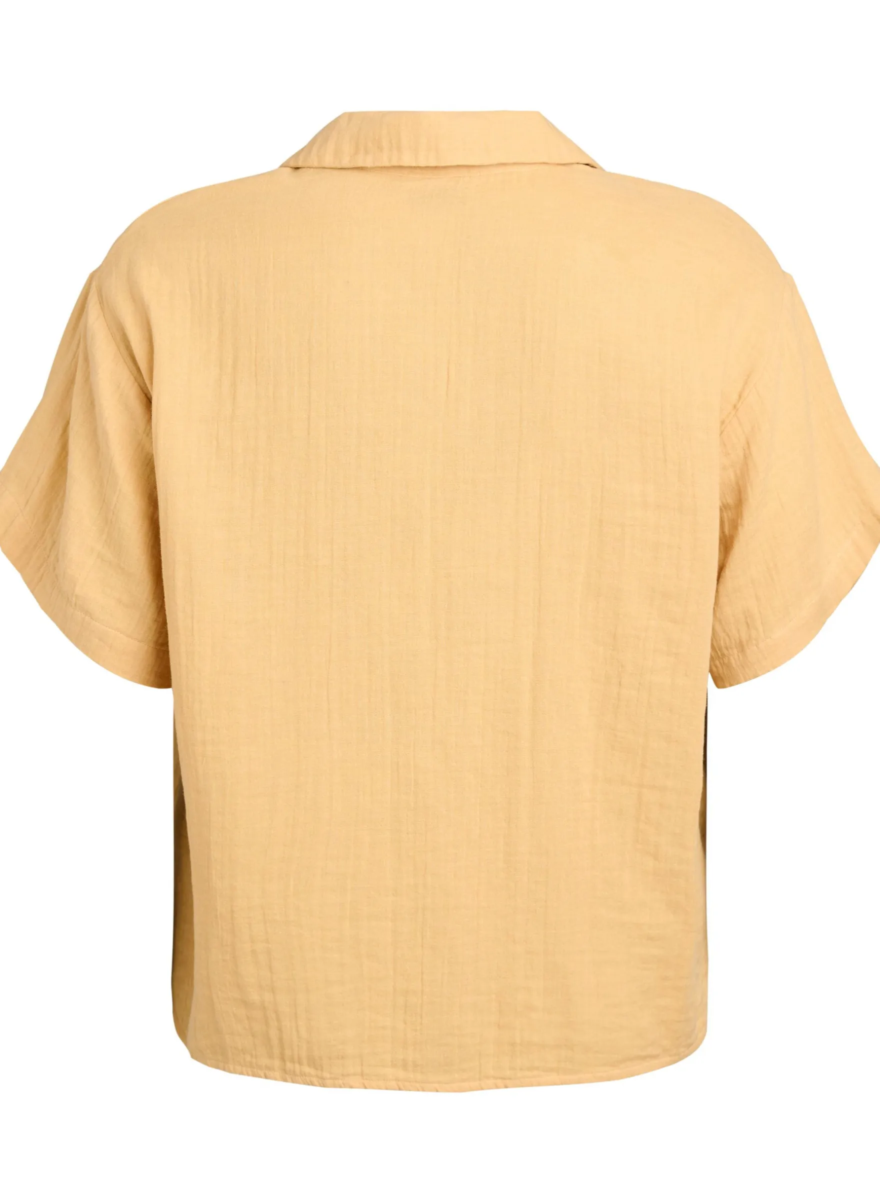Bluse aus Baumwoll-Musselin mit kurzen Ärmeln