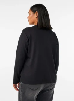 Bluse aus Jersey mit diagonalem Rüschendetail