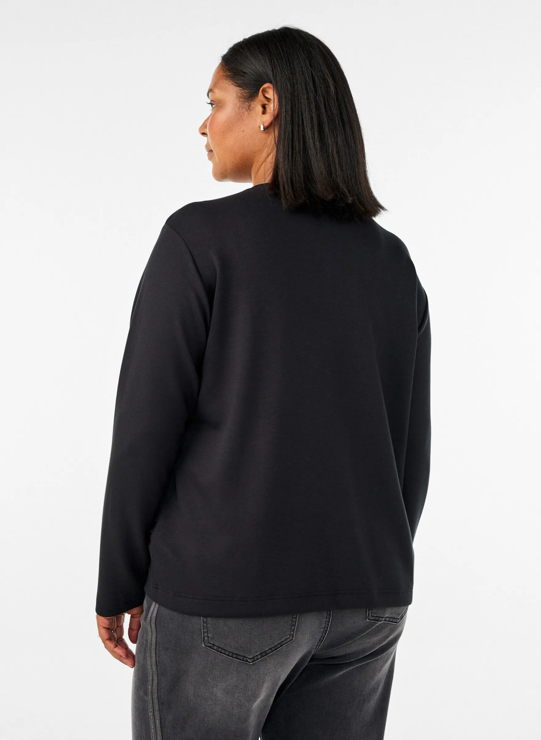 Bluse aus Jersey mit diagonalem Rüschendetail