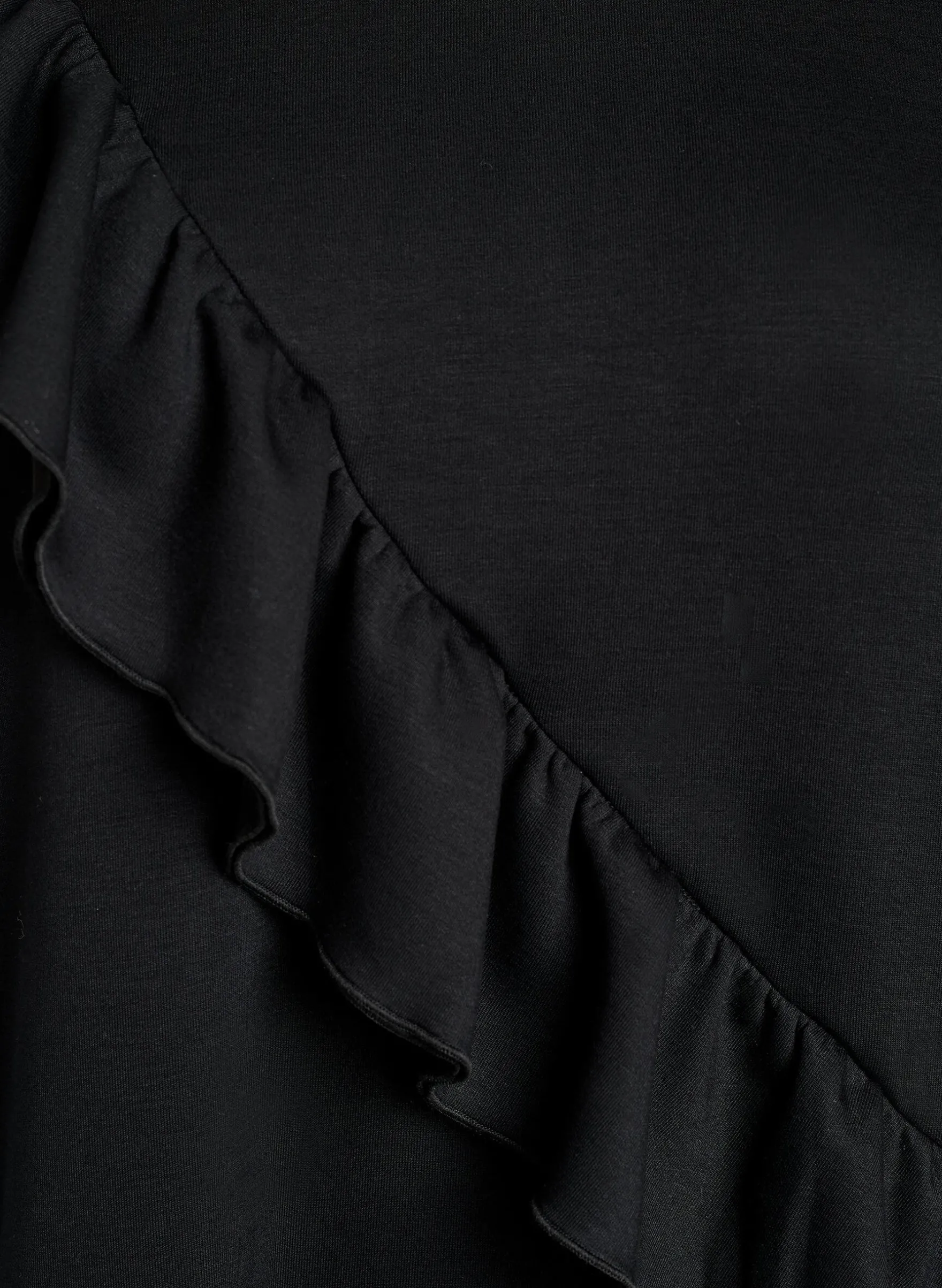 Bluse aus Jersey mit diagonalem Rüschendetail