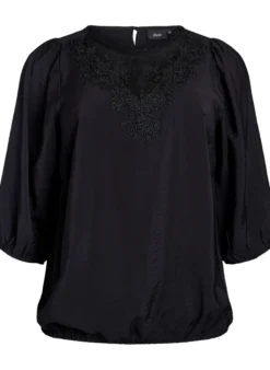 Bluse aus Spitze mit 3/4-Ärmeln