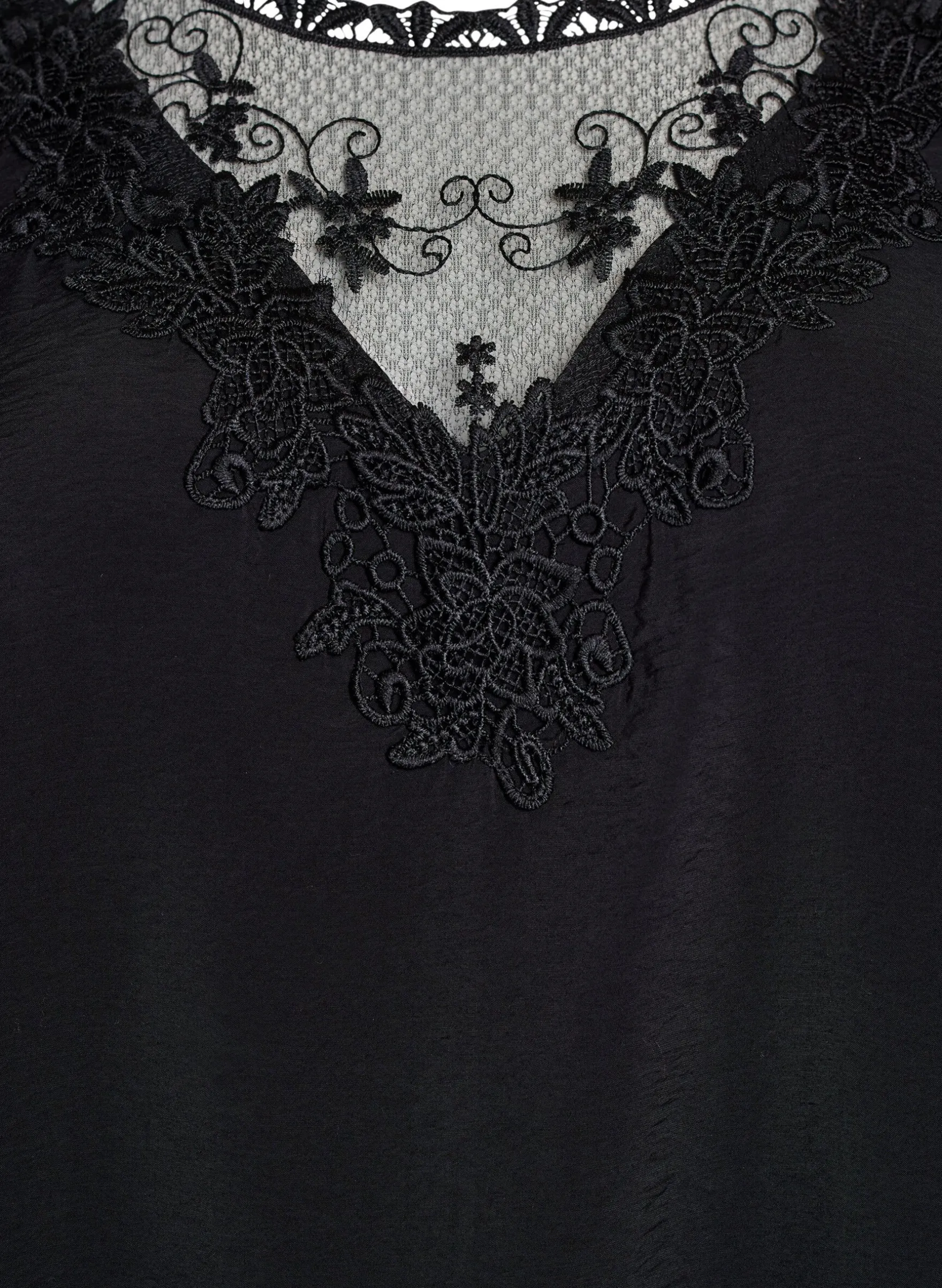 Bluse aus Spitze mit 3/4-Ärmeln