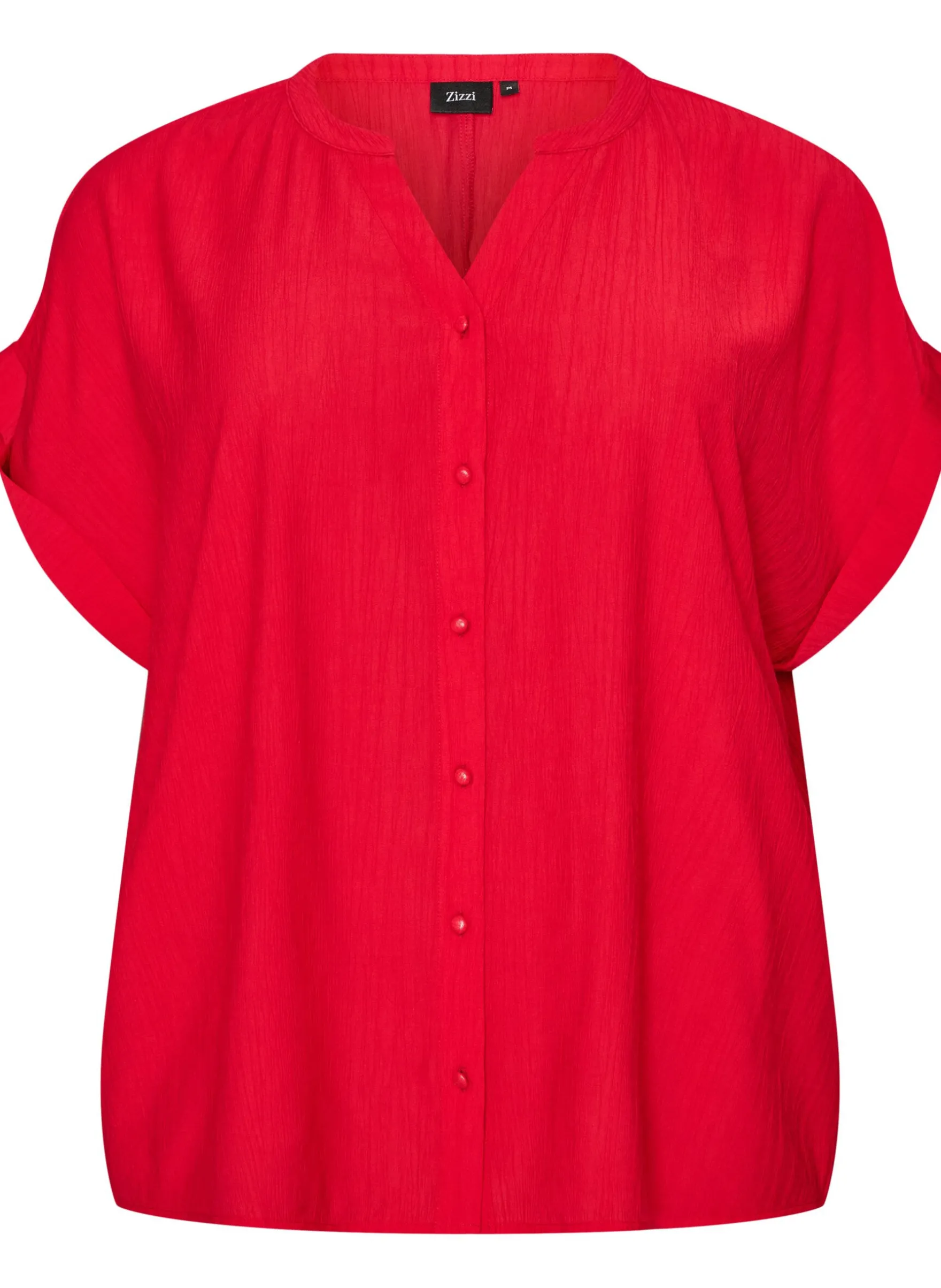Bluse aus Viskose mit Knöpfen und Struktur