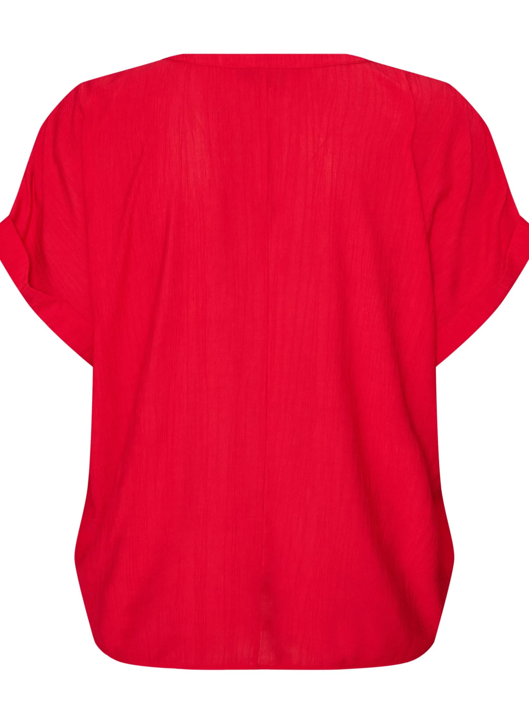 Bluse aus Viskose mit Knöpfen und Struktur
