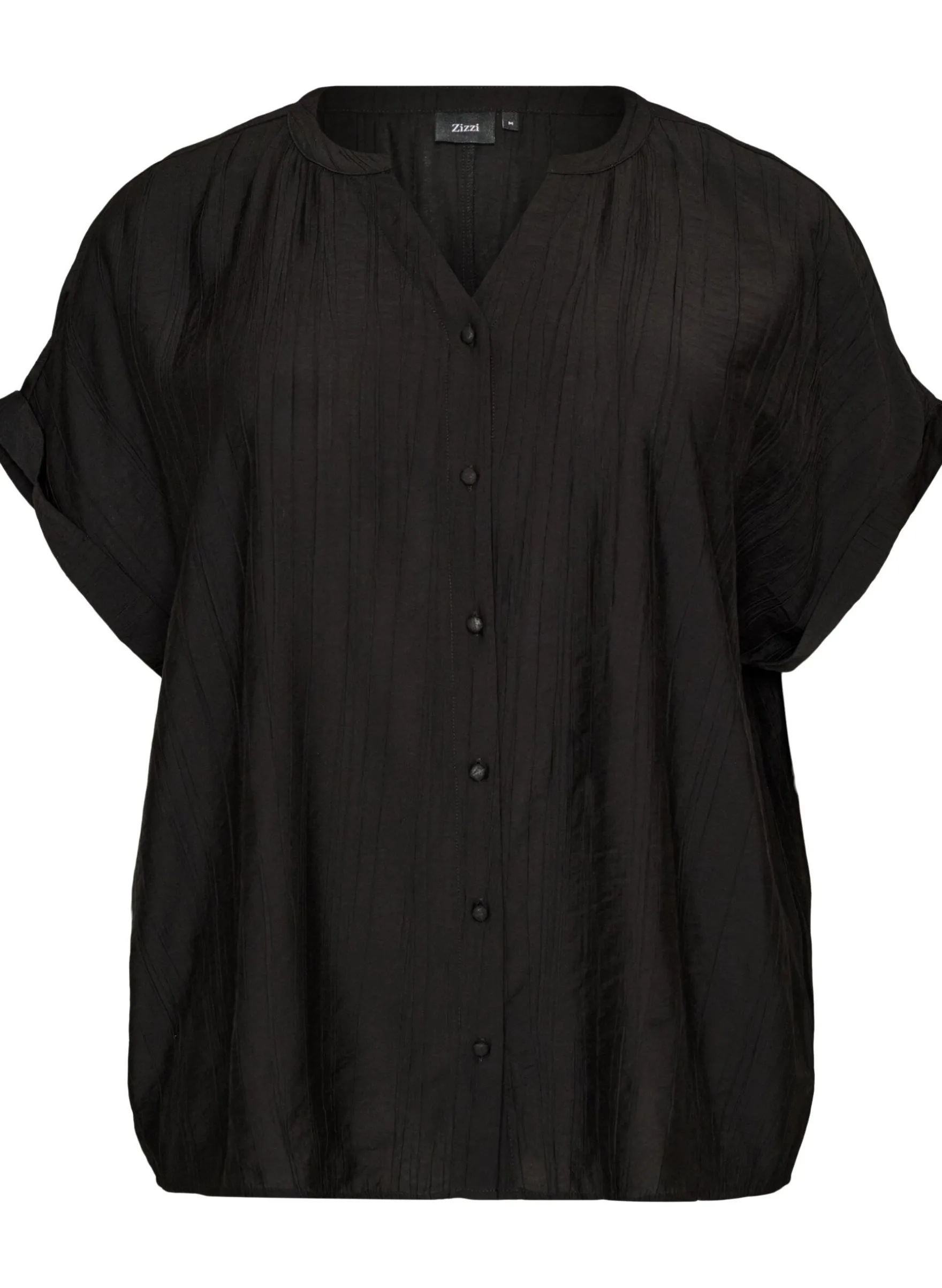 Bluse aus Viskose mit Knöpfen und Struktur
