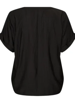 Bluse aus Viskose mit Knöpfen und Struktur
