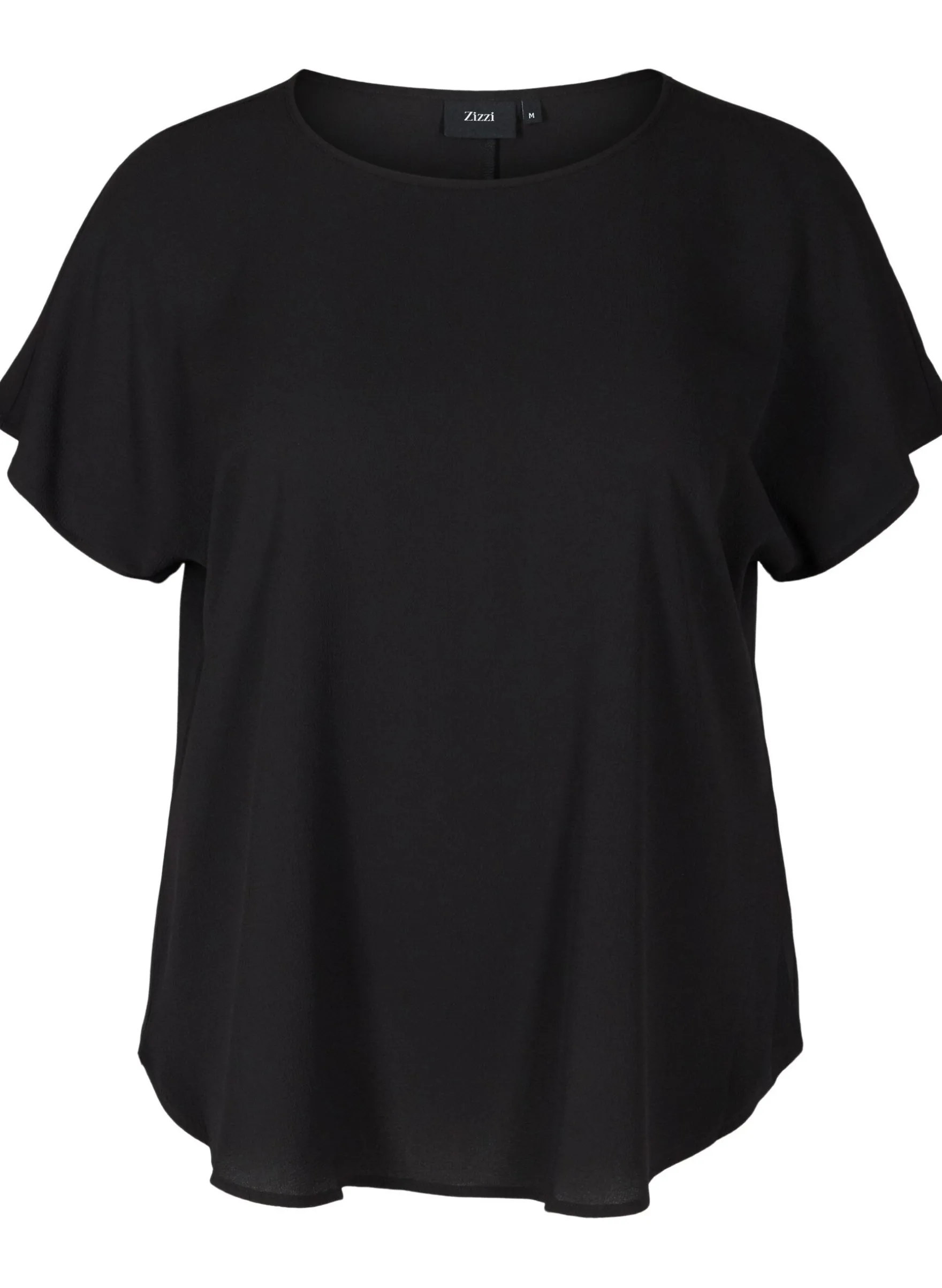 Bluse mit kurzen Ärmeln und Rundhalsausschnitt