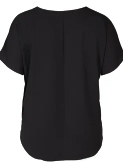 Bluse mit kurzen Ärmeln und Rundhalsausschnitt