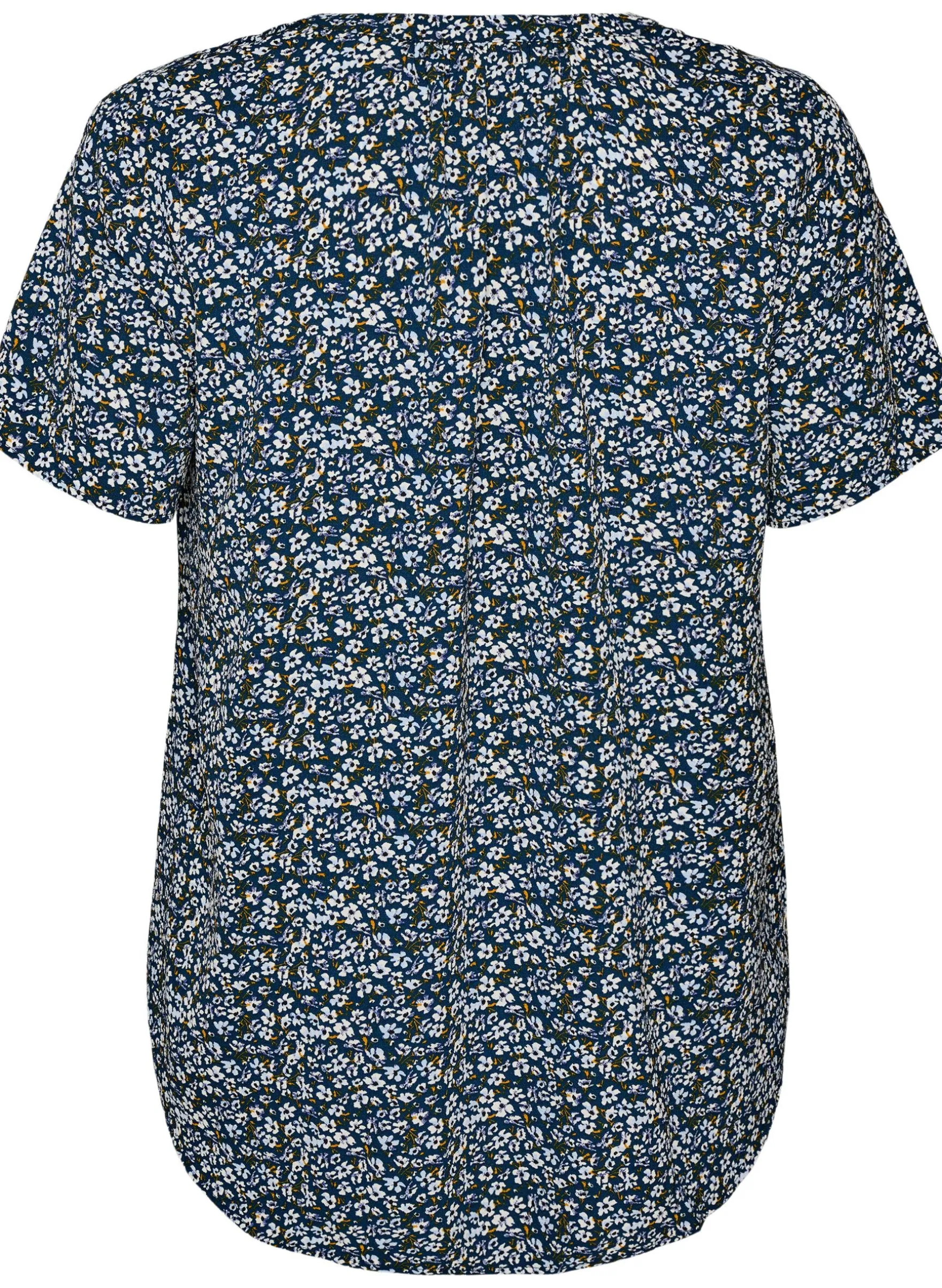 Bluse mit kurzen Ärmeln und V-Ausschnitt