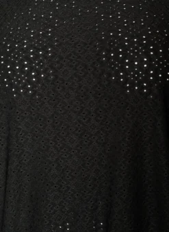 Bluse mit Lochstickerei und Ballonärmeln