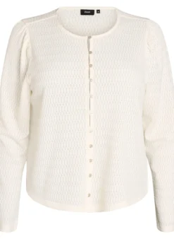 Bluse mit Strukturmuster und Knopfverschluss