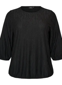 Bluse mit Struktur und 3/4-Ärmeln
