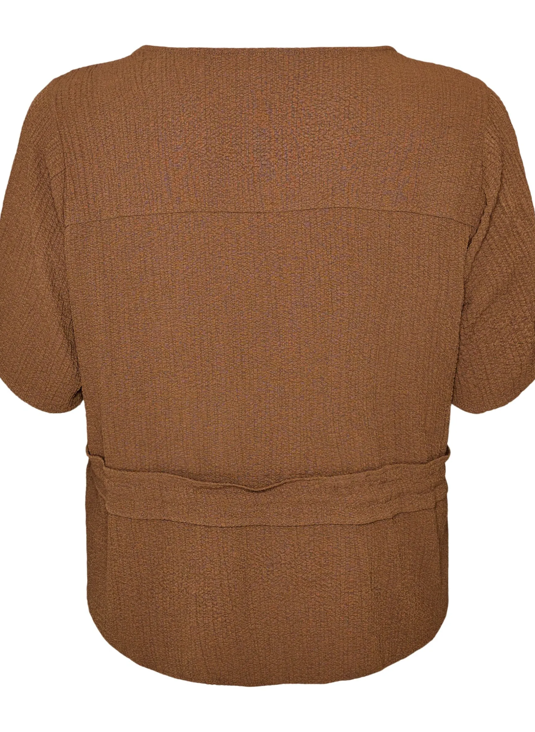Bluse mit Struktur und Taillenbindung