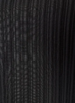 Bluse mit Struktur, V-Ausschnitt und Rüschen