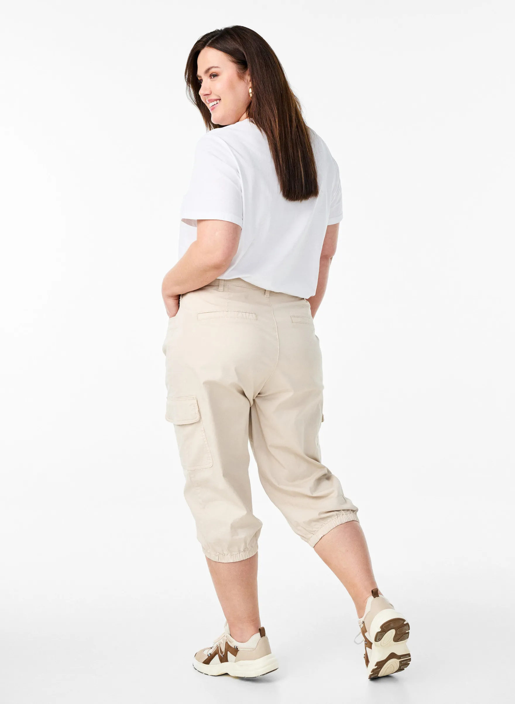 Cargo-Knickers mit hoher Taille