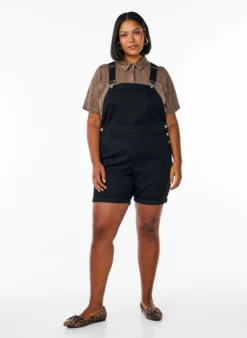 Denim Overalls Kurze Hosen