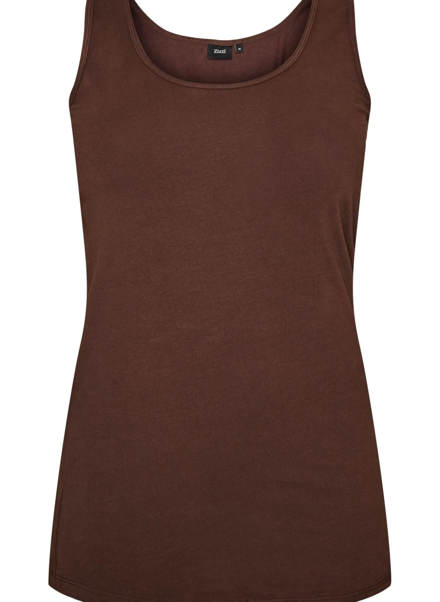 Einfarbiges Basic Top aus Baumwolle