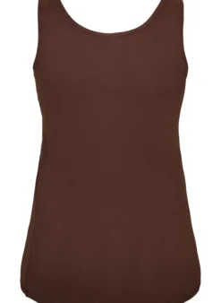 Einfarbiges Basic Top aus Baumwolle