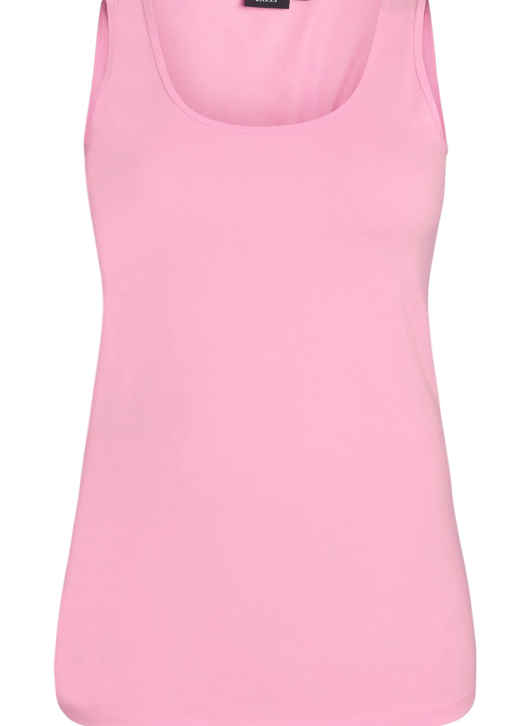 Einfarbiges Basic Top aus Baumwolle