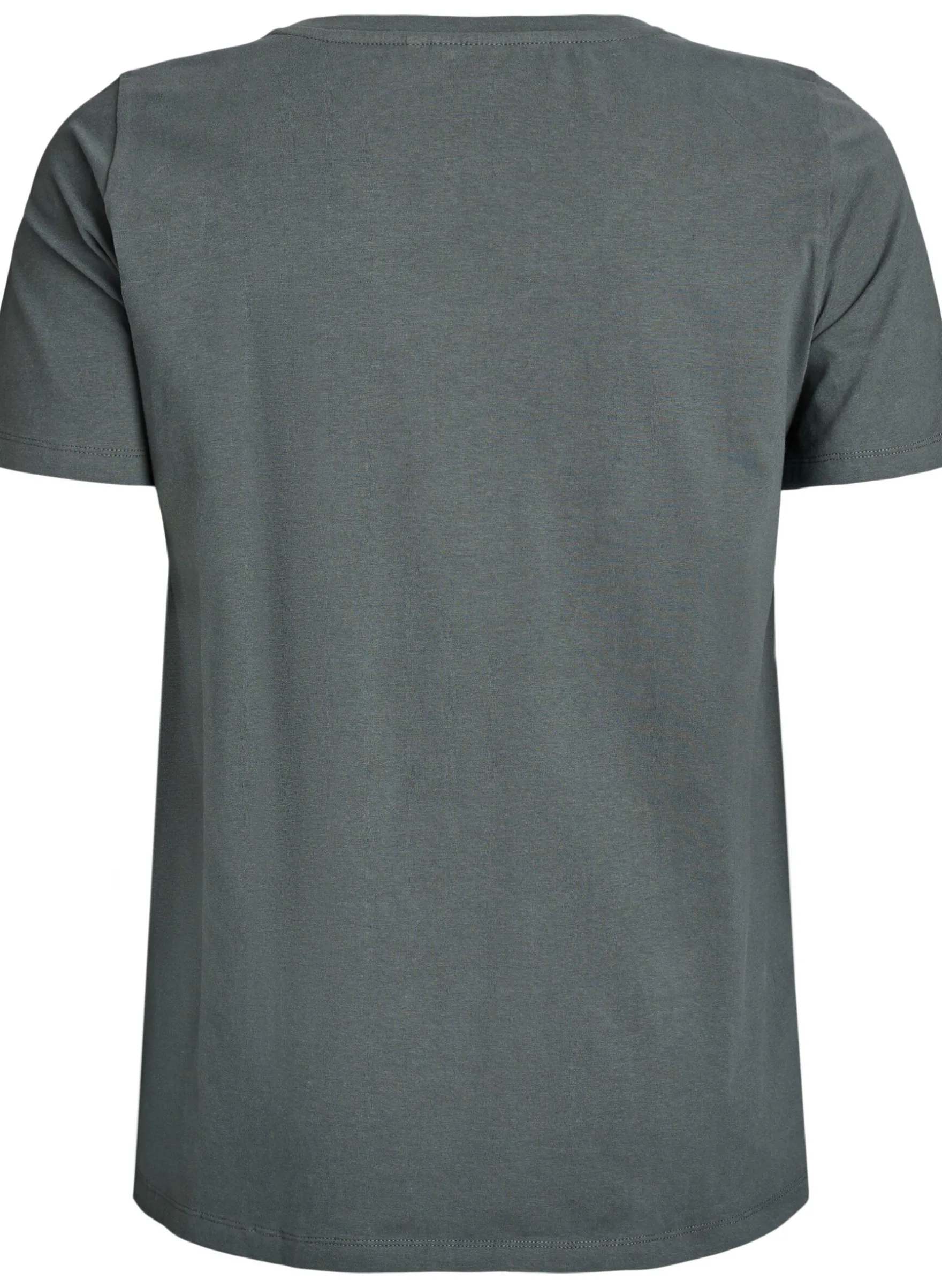 Einfarbiges Basic-T-Shirt aus Baumwolle