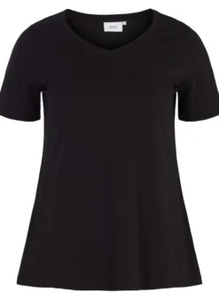 Einfarbiges basic T-Shirt aus Baumwolle