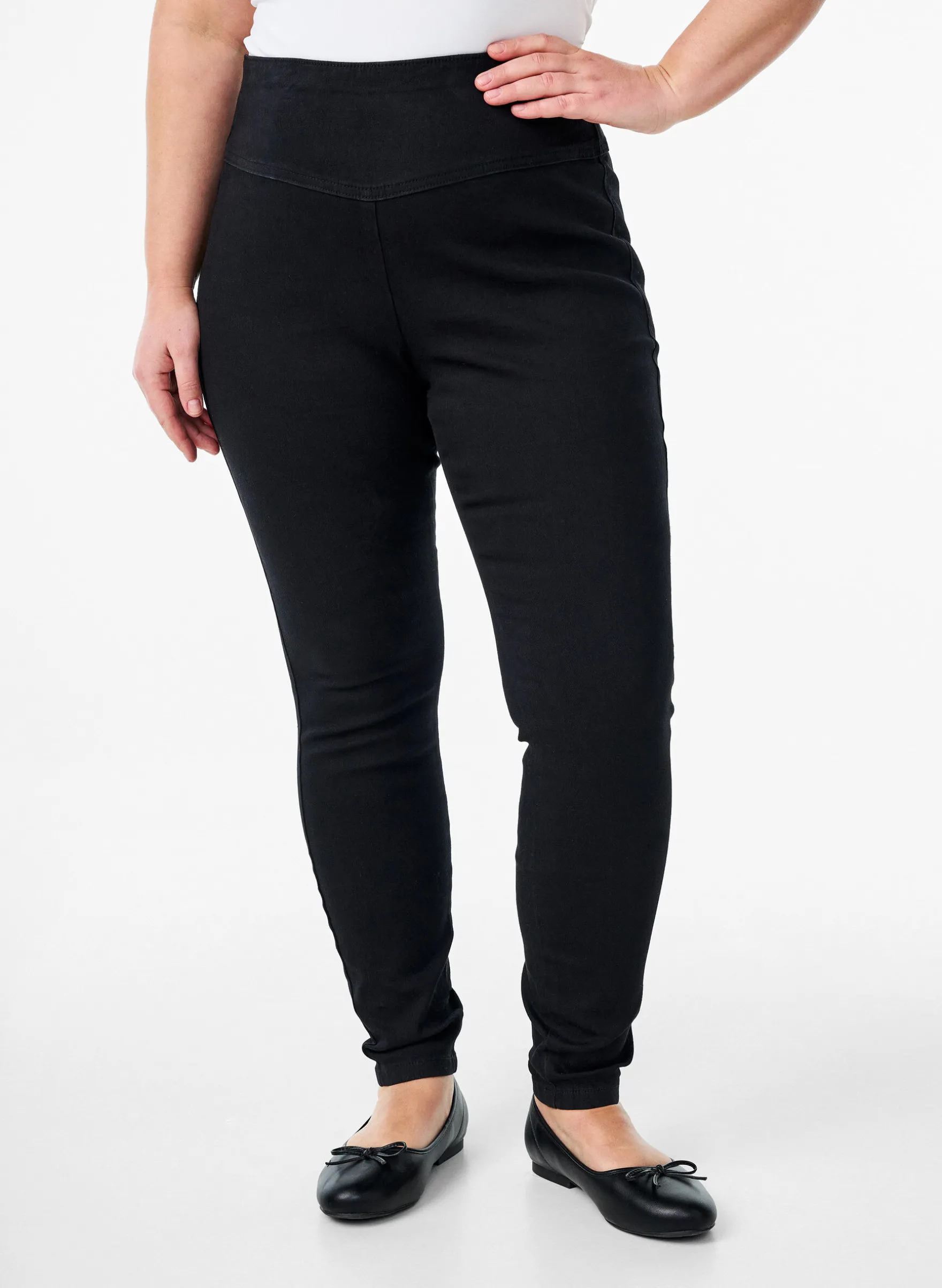 Elastische Jeggings mit hoher Taille