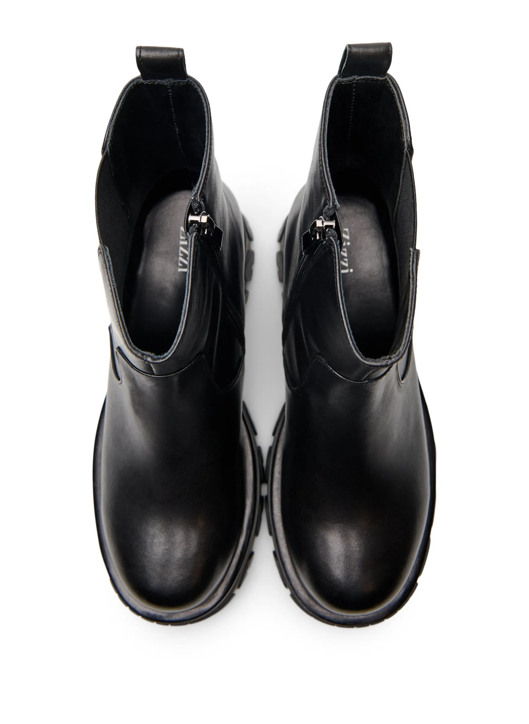 Extra Weite - Chunky Chelsea Boot aus Leder mit Reißverschluss