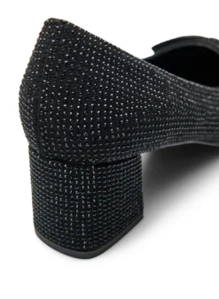Extra Weite - Pumps mit Schleife und Strasssteinen