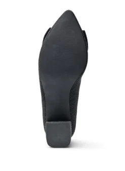 Extra Weite - Pumps mit Schleife und Strasssteinen