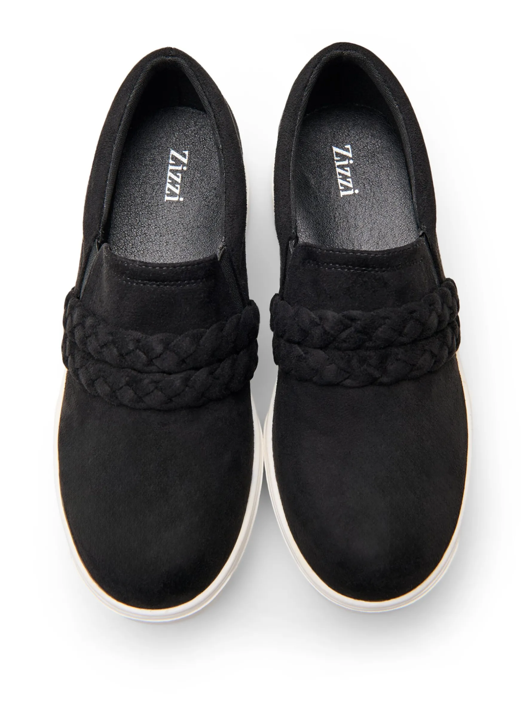 Extra Weite - Schuhe aus Wildlederimitat mit geflochtenen Riemen