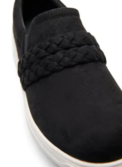 Extra Weite - Schuhe aus Wildlederimitat mit geflochtenen Riemen
