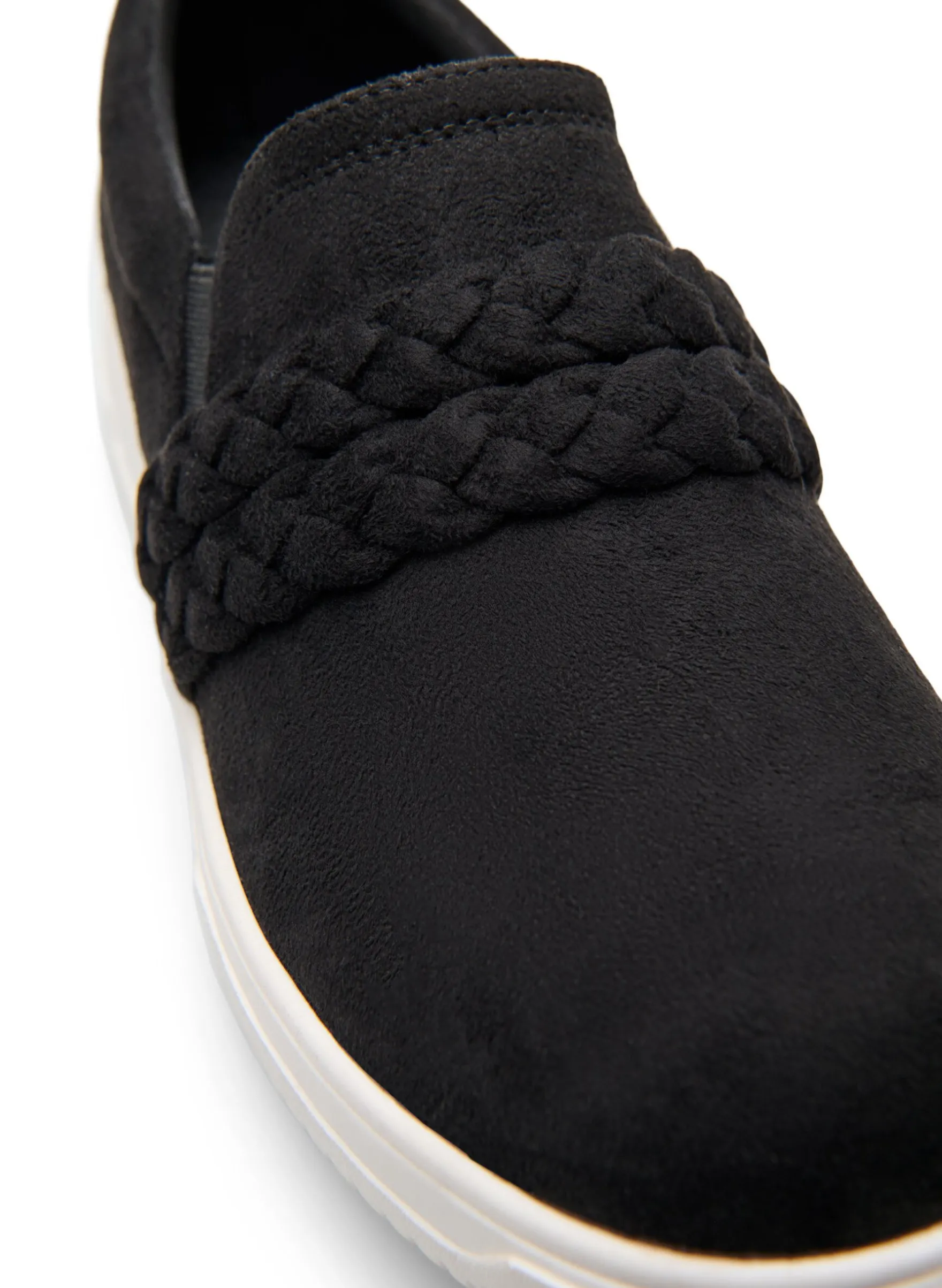 Extra Weite - Schuhe aus Wildlederimitat mit geflochtenen Riemen