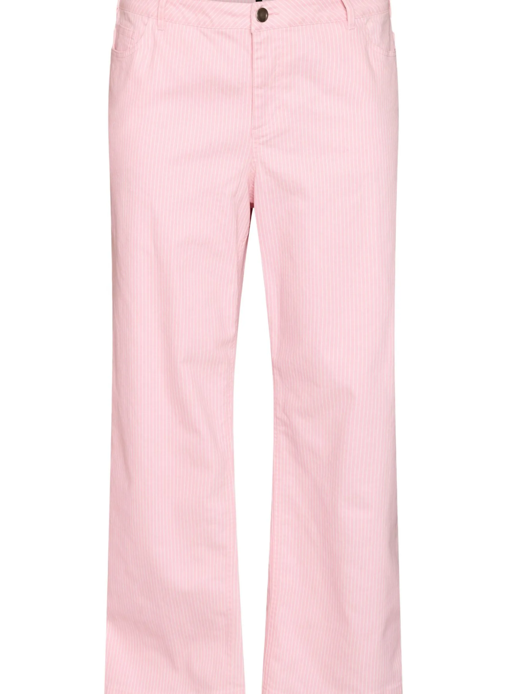 Farbige Myra Jeans mit Streifen und weiten Beinen