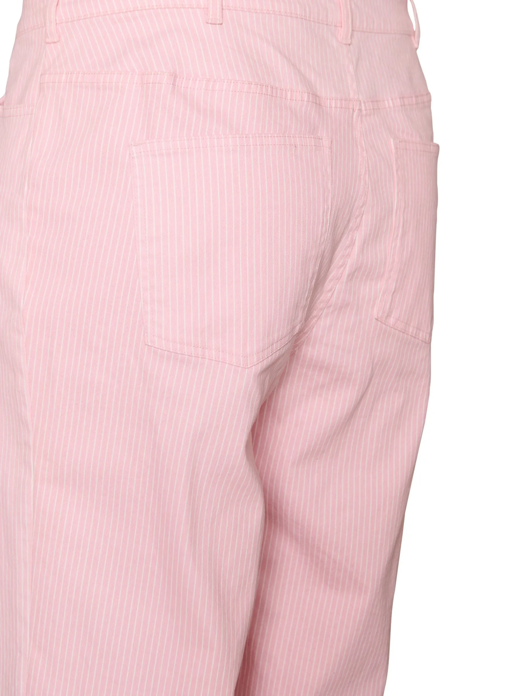 Farbige Myra Jeans mit Streifen und weiten Beinen