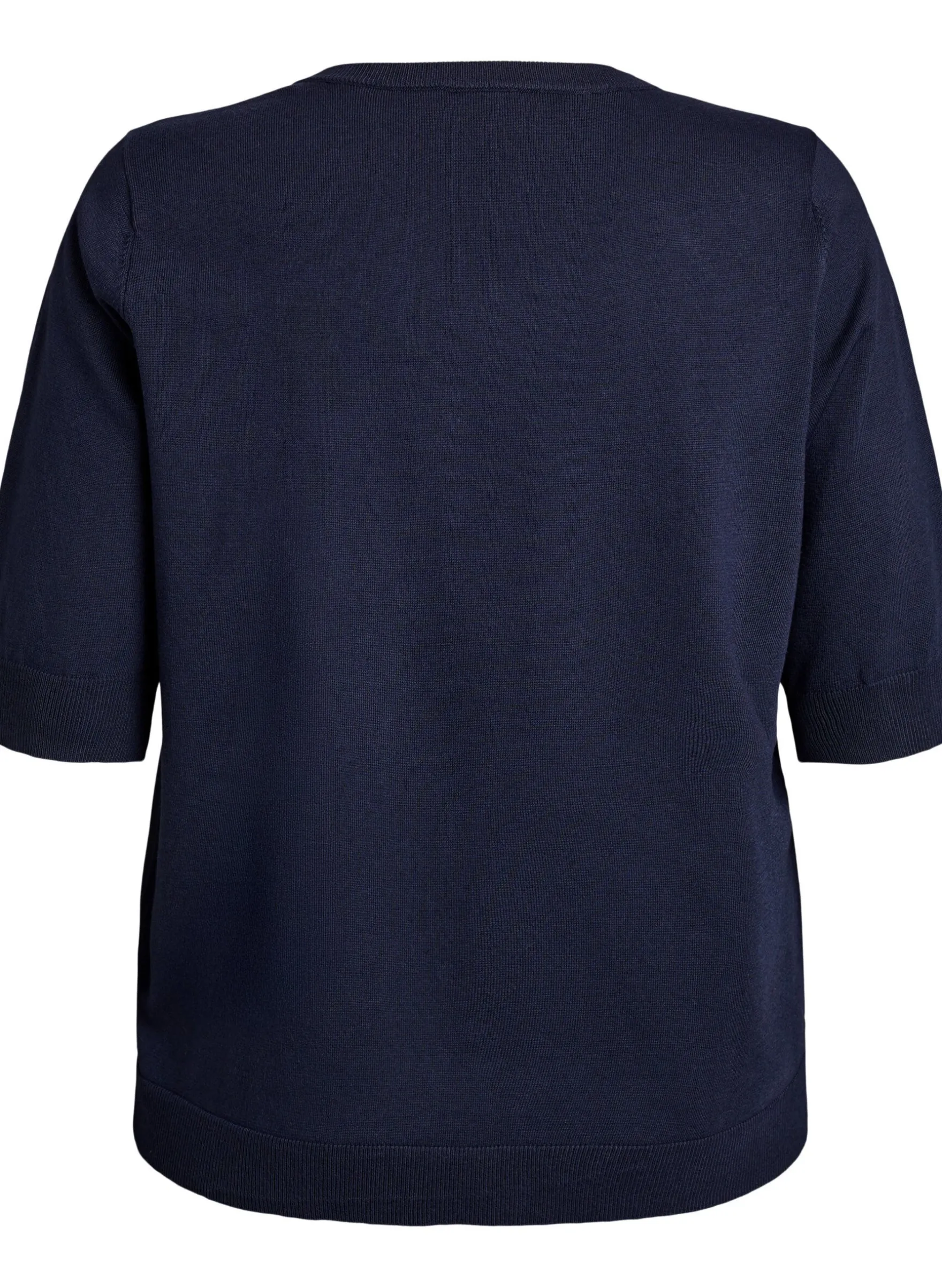 FLASH - Fein gestrickte Bluse mit kurzen Ärmeln