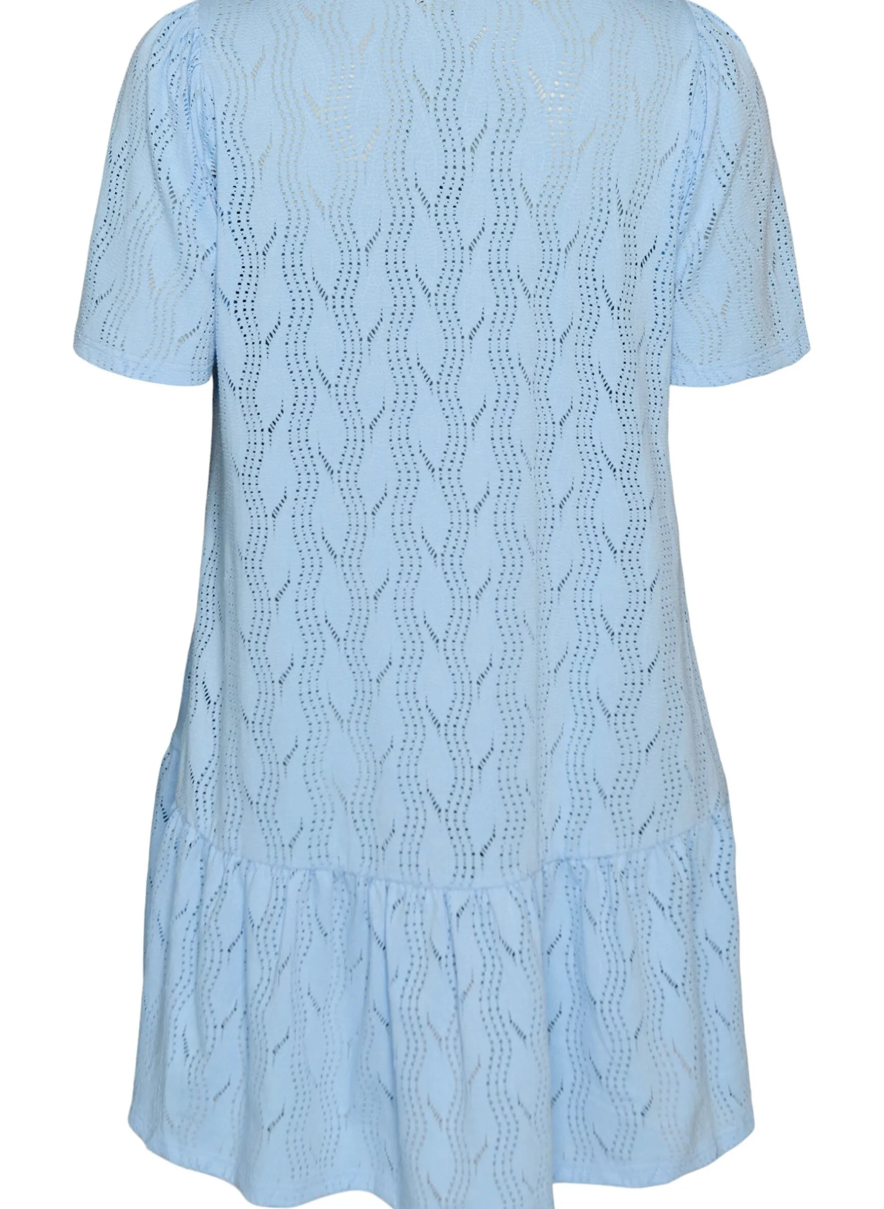 FLASH - Kurzes Kleid aus Jersey mit Lochstickerei