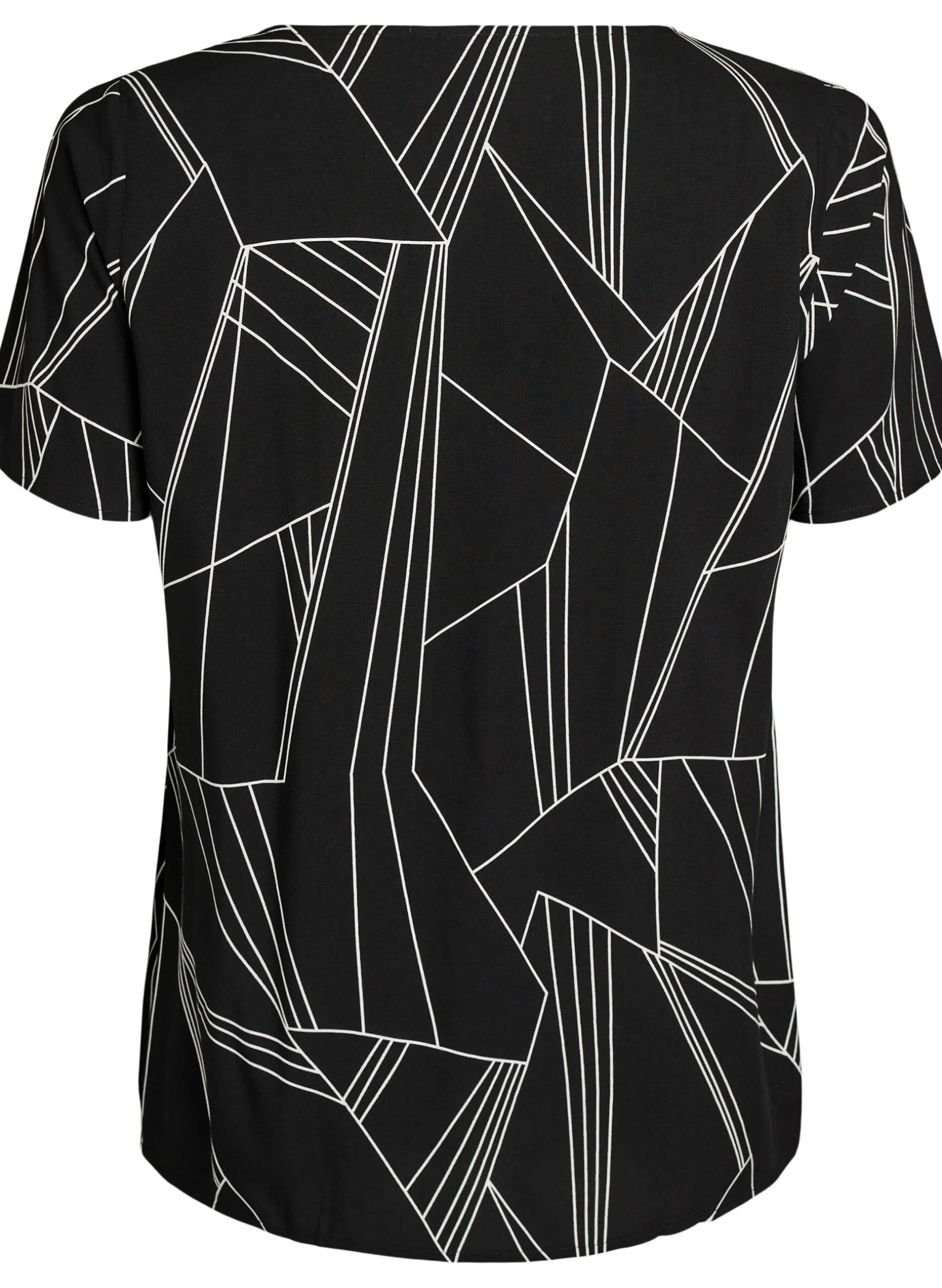 FLASH - Kurzärmelige Bluse aus Viskose mit Print
