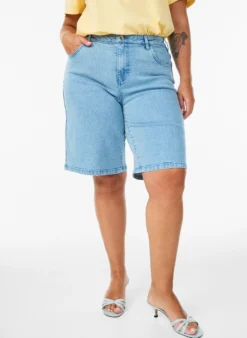 FLASH - Locker sitzende Jeansshorts mit hoher Taille