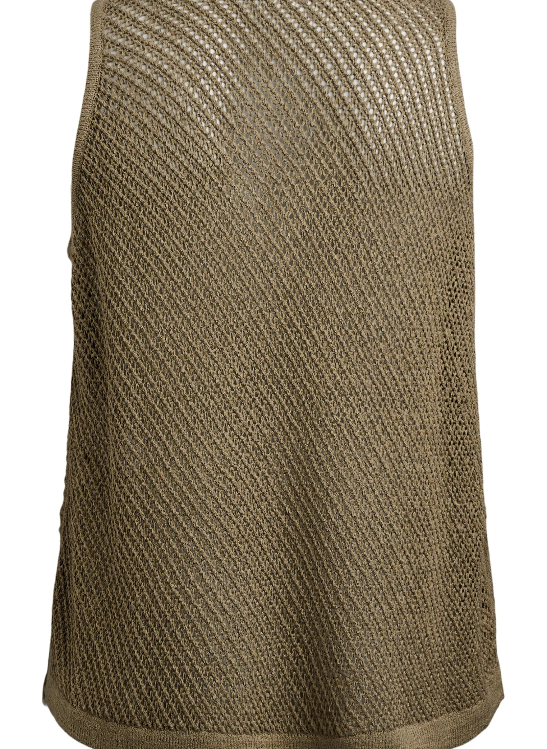 FLASH - Ärmelloser Stricktop mit V-Ausschnitt