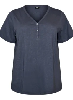 FLASH - T-Shirt mit Knopfleiste